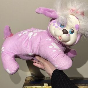 Pink Plush Puppy Toy comes with her babies